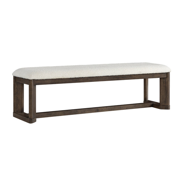 Dark Oak Upholstered Dining Bench by OROA