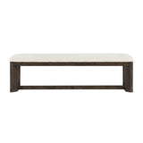 Dark Oak Upholstered Dining Bench by OROA