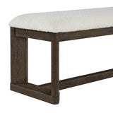 Dark Oak Upholstered Dining Bench by OROA