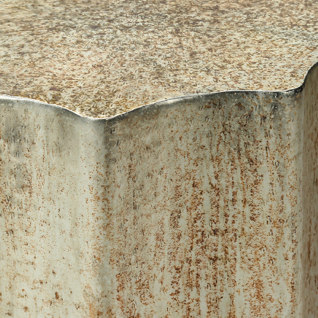 Gold Metal Drum Side Table | OROA