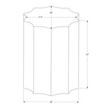 Gold Metal Drum Side Table | OROA
