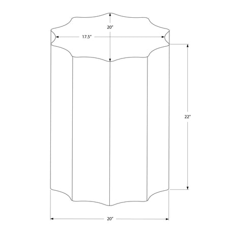 Gold Metal Drum Side Table | OROA