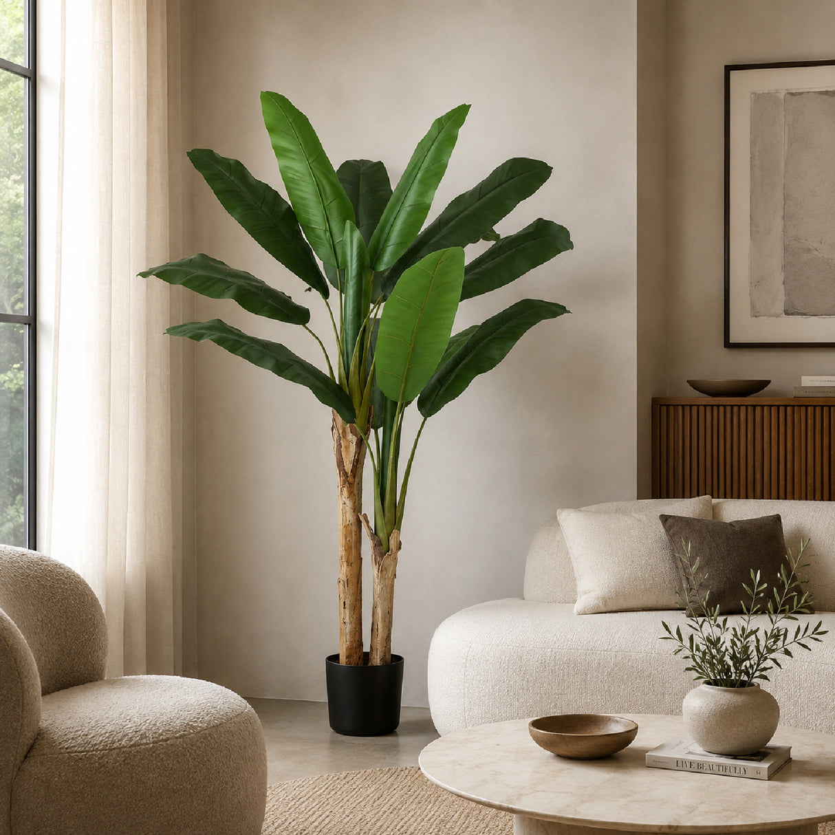 55' Tall Artificial Banana Tree Plant | OROA