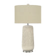 Cream Ceramic Textured Table Lamp by OROA