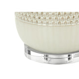 Cream Ceramic Textured Table Lamp by OROA