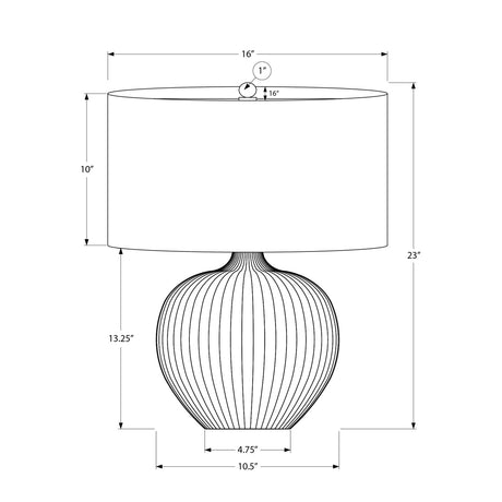 Black Ceramic Table Lamp by OROA