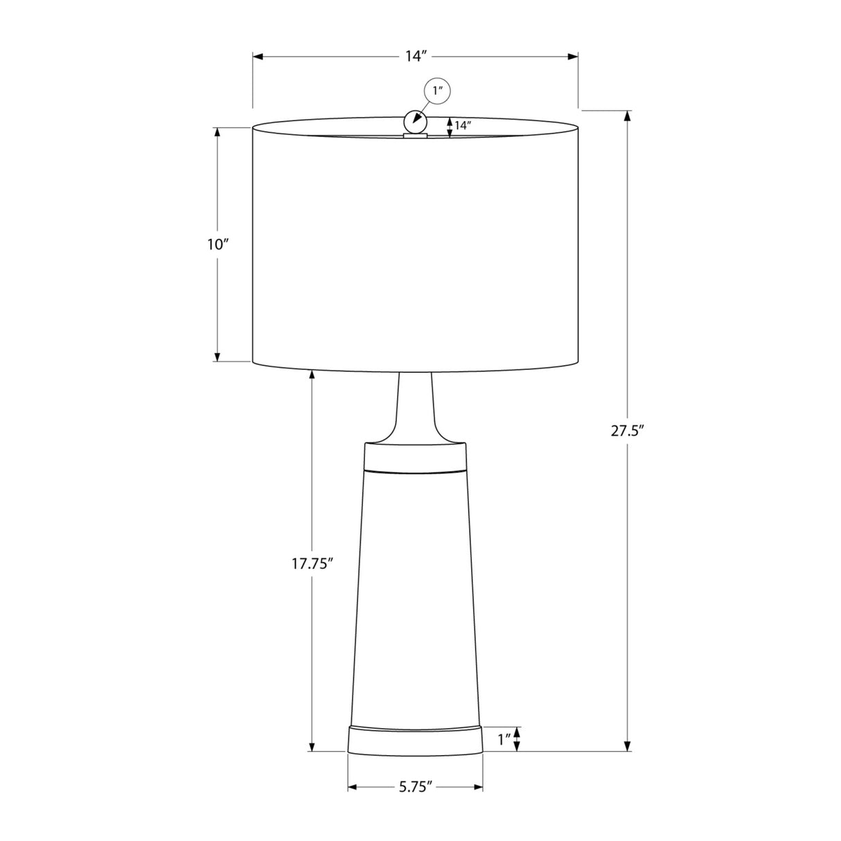 Black Metal Table Lamp | OROA