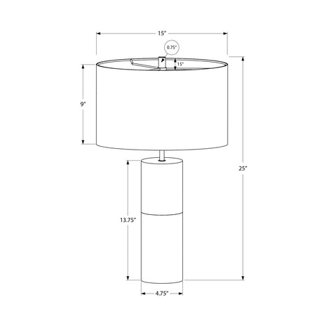 Black Fabric Table Lamp | OROA