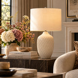 Cream Ceramic Table Lamp by OROA