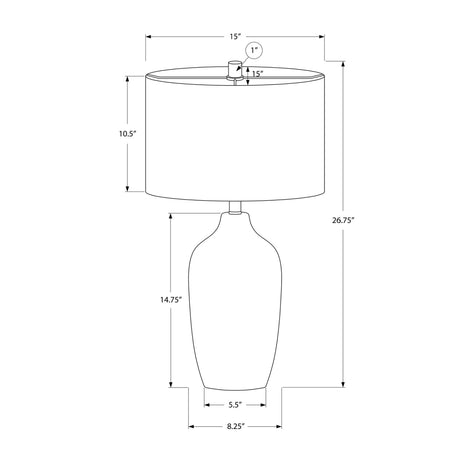Gray Ceramic Contemporary Table Lamp by OROA