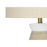 Contemporary Cream Ceramic Table Lamp by OROA