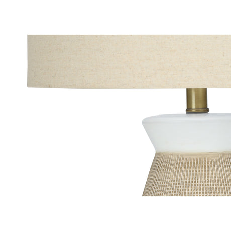 Contemporary Cream Ceramic Table Lamp by OROA