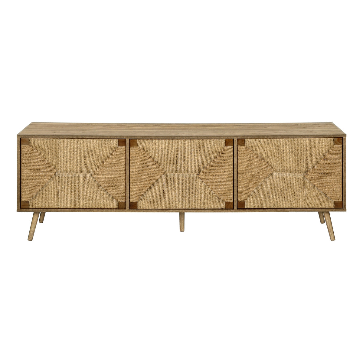 Natural Seagrass Accents TV Stand | OROA