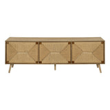 Natural Seagrass Accents TV Stand | OROA