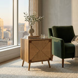 Walnut Finish Accent Table | OROA