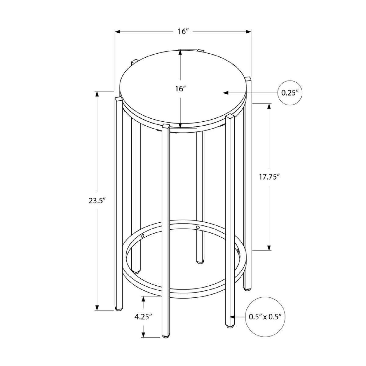 Oak Round Side Table by OROA