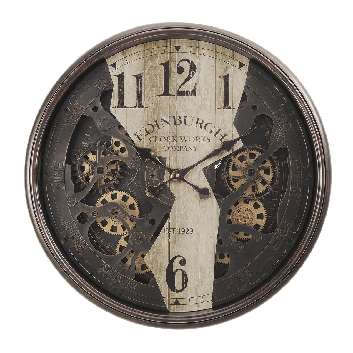 Modern European furniture - Brown Transitional Wall Clock - www.oroa.com