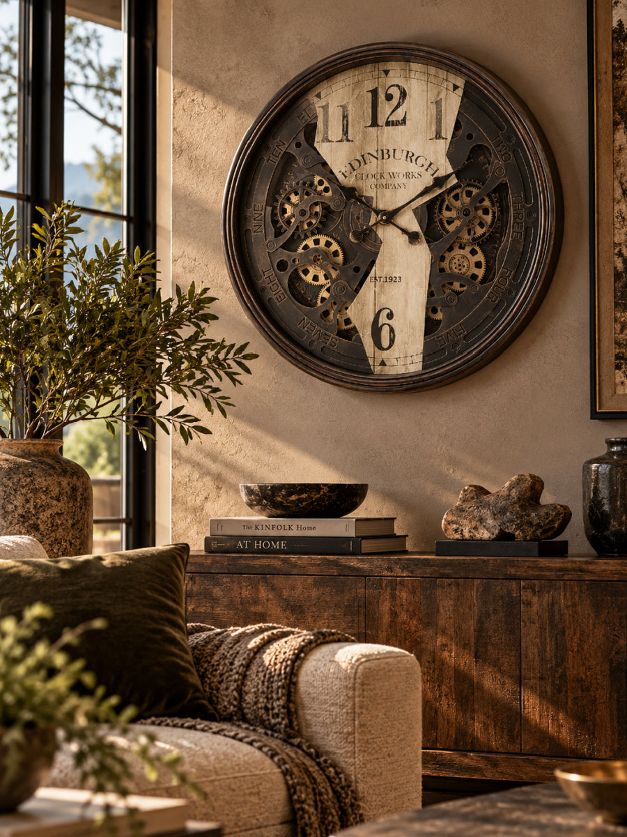 Modern European furniture - Brown Transitional Wall Clock - www.oroa.com