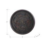Modern European furniture - Round Black Gear Mechanism Wall Clock - www.oroa.com