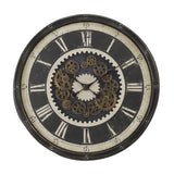 Modern European furniture - Oversized Brown Transitional Wall Clock L - www.oroa.com