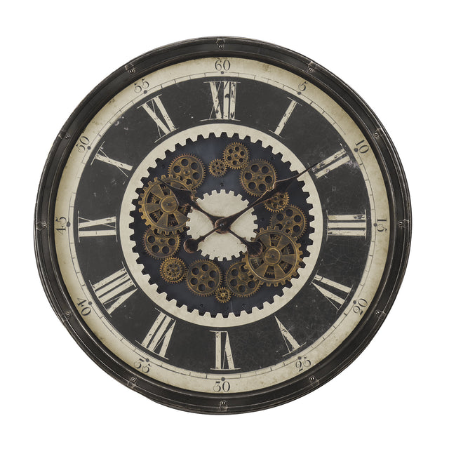 Modern European furniture - Oversized Brown Transitional Wall Clock L - www.oroa.com