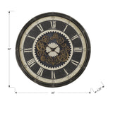 Modern European furniture - Oversized Brown Transitional Wall Clock L - www.oroa.com