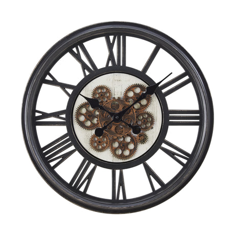 Modern European furniture - Round Black Wall Clock - www.oroa.com