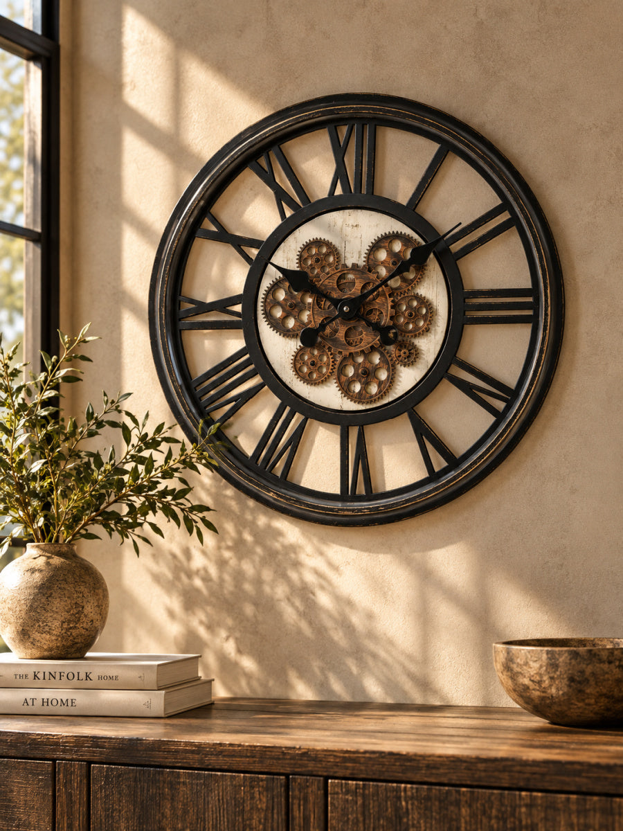 Round Black Wall Clock | OROA