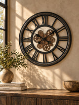 Round Black Wall Clock | OROA