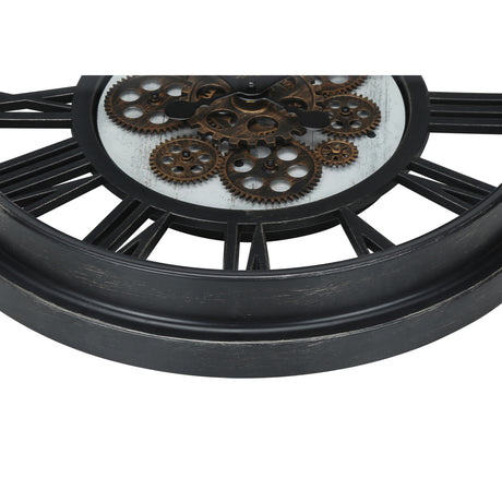 Modern European furniture - Round Black Wall Clock - www.oroa.com