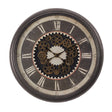 Modern European furniture - Brown Round Transitional Wall Clock - www.oroa.com