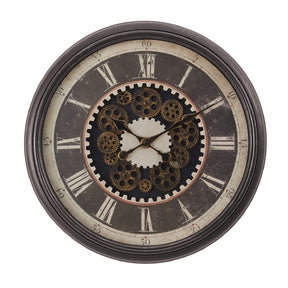 Modern European furniture - Brown Round Transitional Wall Clock - www.oroa.com