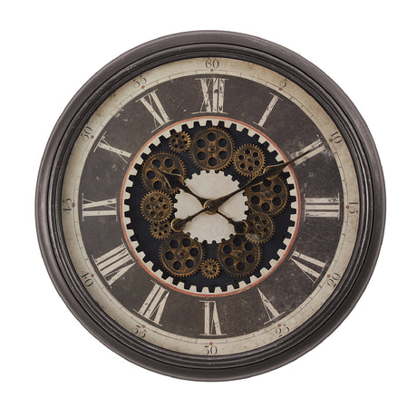 Modern European furniture - Brown Round Transitional Wall Clock - www.oroa.com