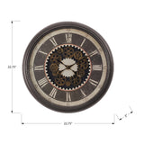 Modern European furniture - Brown Round Transitional Wall Clock - www.oroa.com