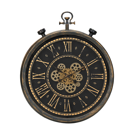 Modern European furniture - Brown Round Wall Clock - www.oroa.com