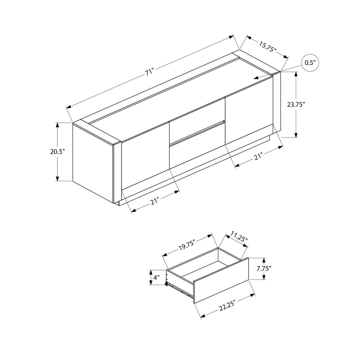 Modern European furniture - Modern Beige TV Stand - www.oroa.com