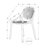 Modern Outdoor Dining Armchairs (4) | OROA