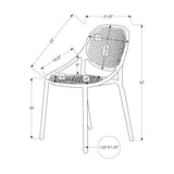 Contemporary Outdoor Dining Armchairs (4) | OROA