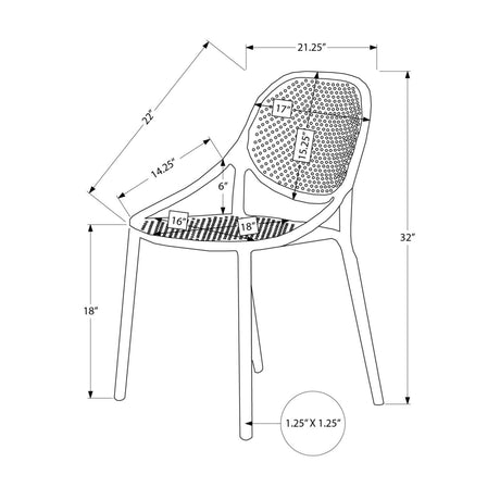 Contemporary Outdoor Dining Armchairs (4) | OROA