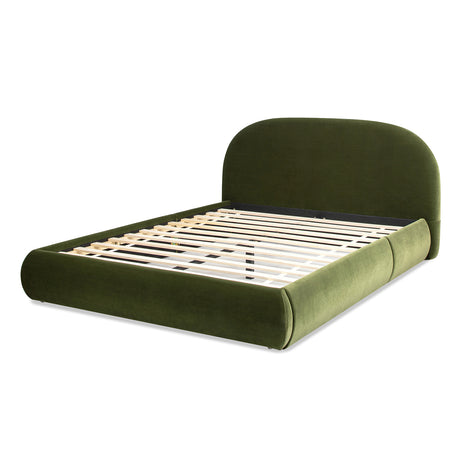 Modern Olive Green Upholstered Platform Bed | OROA - www.oroa.com