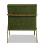 Modern European furniture -Upholstered Brass Framed Armchair - www.oroa.com