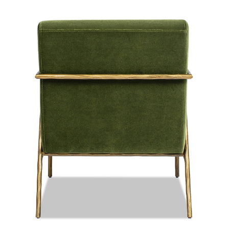 Modern European furniture -Upholstered Brass Framed Armchair - www.oroa.com