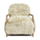 Modern European furniture - Upholstered New Zealand Sheepskin Oak Armchair - www.oroa.com