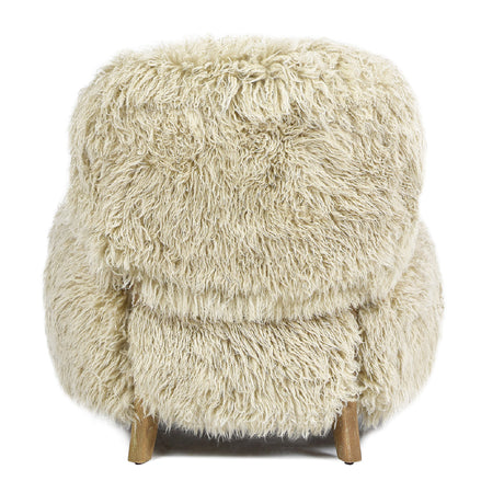 Modern European furniture - Upholstered New Zealand Sheepskin Oak Armchair - www.oroa.com