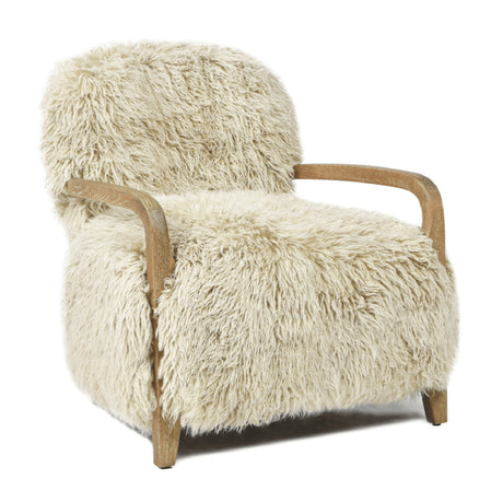 Modern European furniture - Upholstered New Zealand Sheepskin Oak Armchair - www.oroa.com