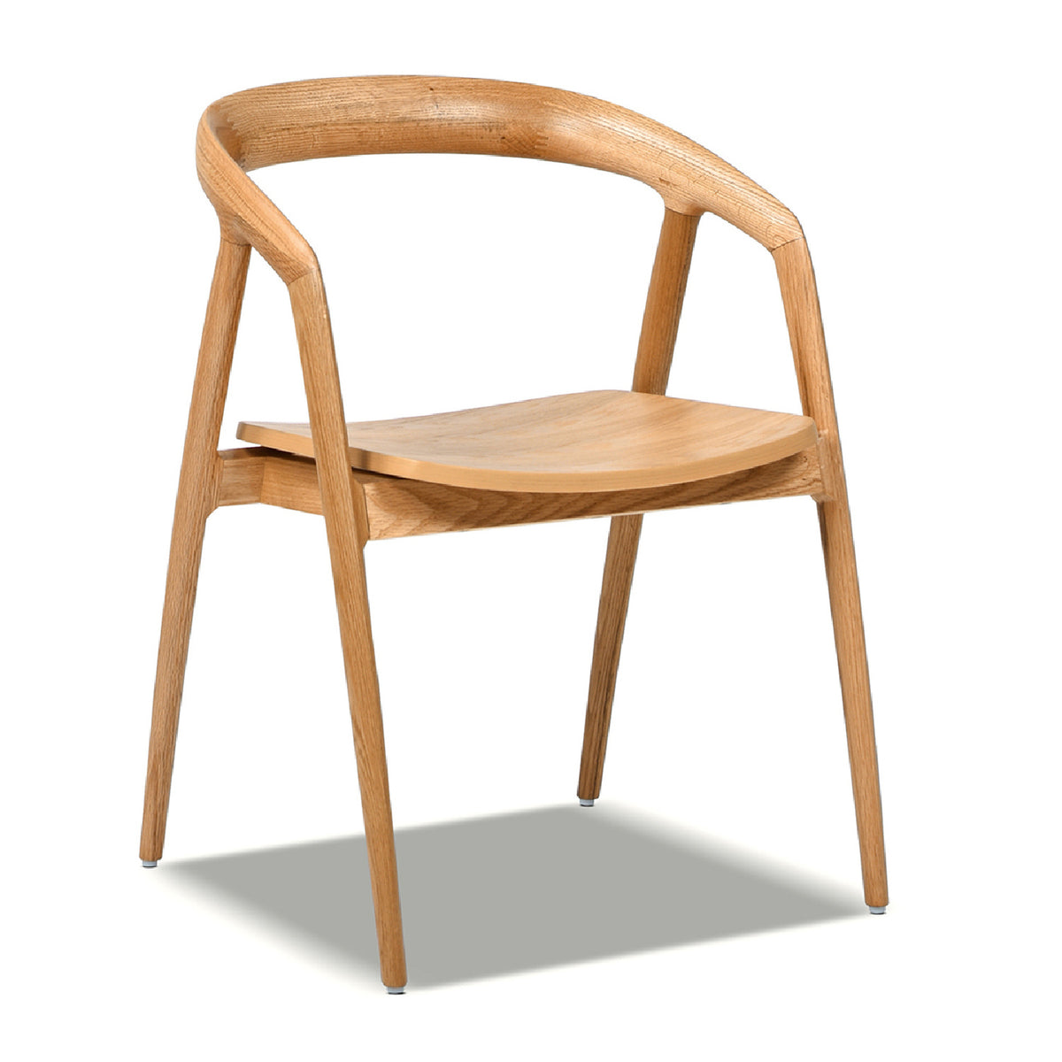 Modern European furniture  - Scandinavian Sculpted Oak Dining Chair - www.oroa.com