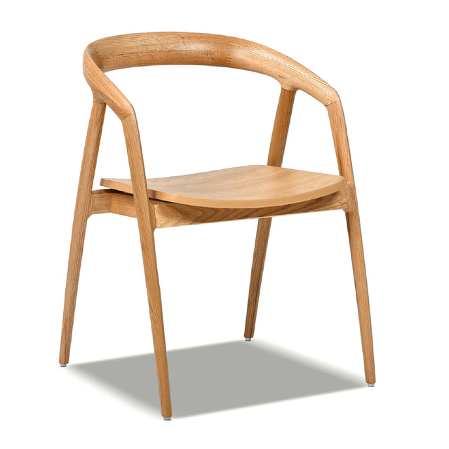 Modern European furniture  - Scandinavian Sculpted Oak Dining Chair - www.oroa.com