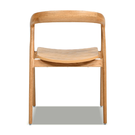 Modern European furniture  - Scandinavian Sculpted Oak Dining Chair - www.oroa.com