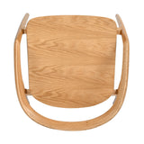 Modern European furniture  - Scandinavian Sculpted Oak Dining Chair - www.oroa.com