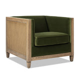 Modern European furniture - Olive Green Rattan Tuxedo Armchair - www.oroa.com